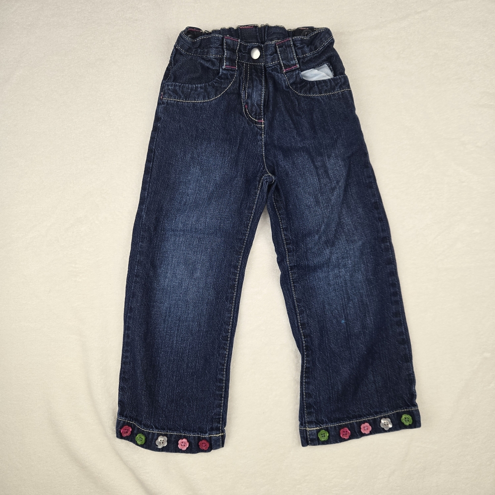 NWOT Gymboree Blue Jeans with Buttons Size 3T
